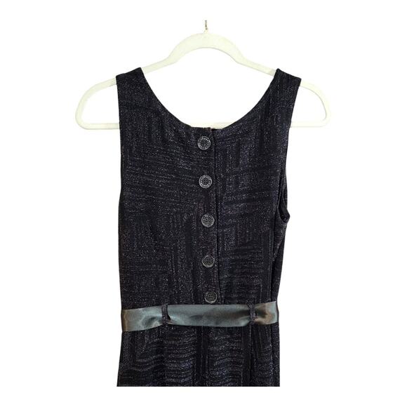 Frank Lyman Stretch Knit Sparkly Black Jumpsuit Special Occasion Women's US 8 - Picture 5 of 7